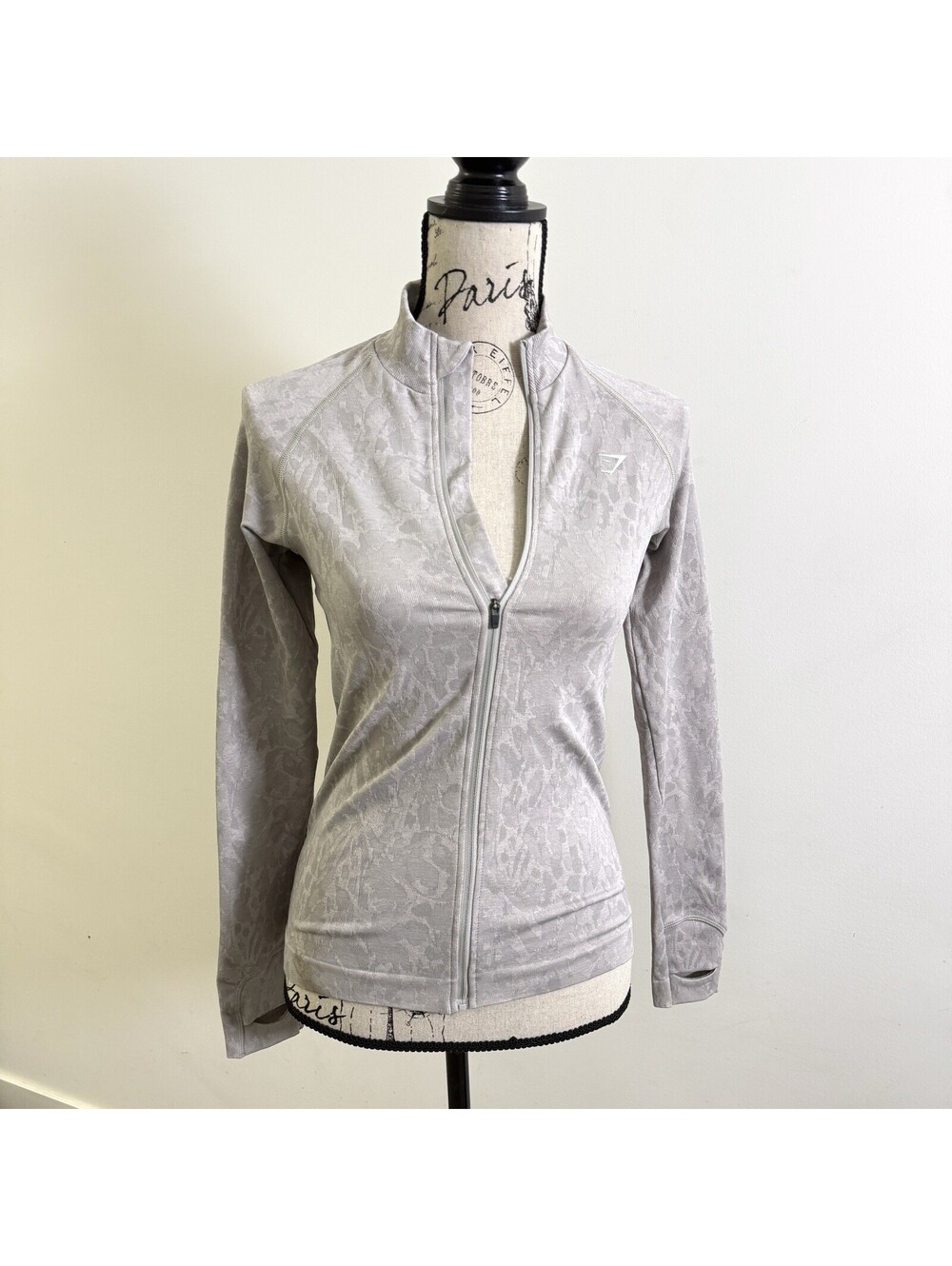 Gymshark Adapt Animal Print Jacket Slim  M Thumbholes Training Gym Camo Seamless
